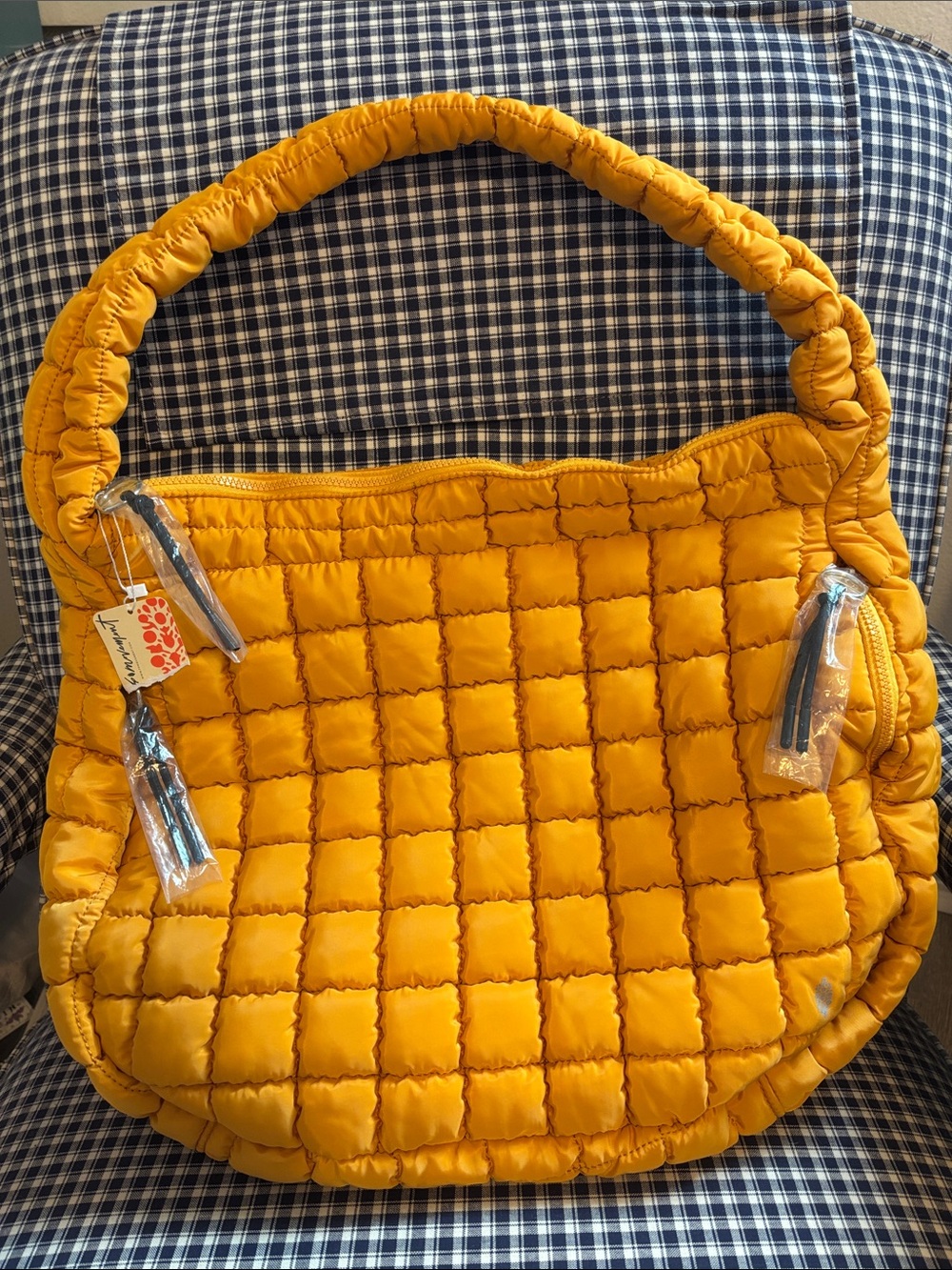 FP Movement by Free People Quilted Mustard Yellow Shoulder Bag